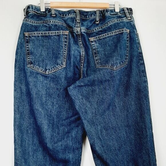 LANDS' END | Traditional Fit Comfort Waist Blue Jeans Men's Sz 36 Flawed - Picture 5 of 10